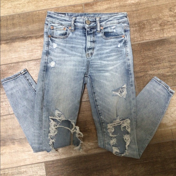 American Eagle Outfitters Denim - American Eagle | Hi-Rise Distressed Jegging